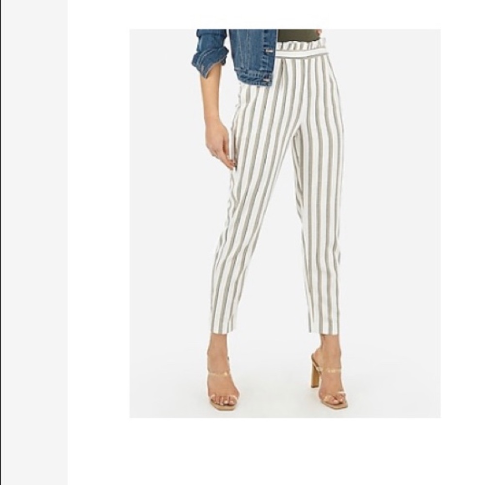 High rise linen pants